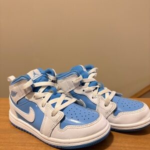 Nike Air Jordan Kids Sky Blue and White Sneakers